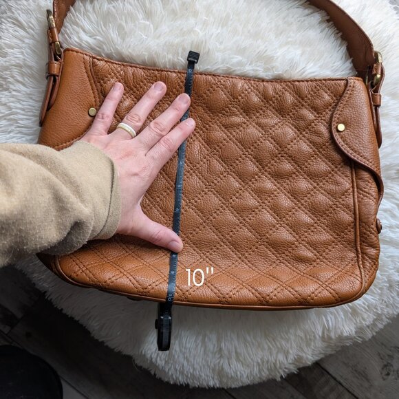 Michael Kors, Quilted Leather Shoulder Bag, Camel Brown, EUC - Picture 9 of 11